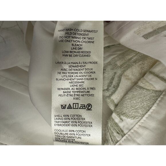 By Anthropologie Strapless Floral Applique Mini Dress Sweetheart Cream Medium - Picture 8 of 8